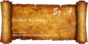 Szőke Alinka névjegykártya
