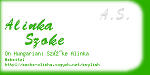 alinka szoke business card